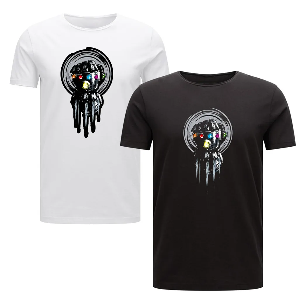 Thanos ORIGINAL Marvel T-Shirt Infinity War Mens Unisex Gauntlet Fan Gift Basic Models Tops Tee Shirt | Мужская одежда