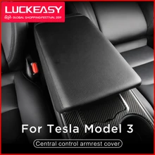 LUCKEASY автомобильный подлокотник коробка защитный чехол для Tesla модель 3- центральный контроль подлокотник Крышка