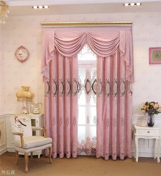 

European-style Curtain for Living Room Dining Room Bedroom Double-sided Chenille Velvet Embroidered Curtains Window Screen