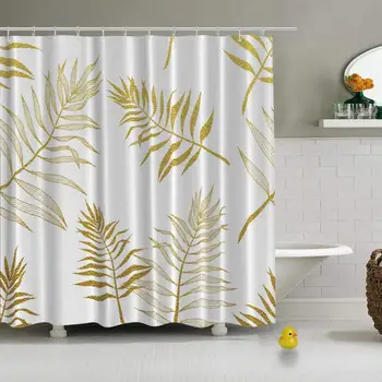 

Tropical Pattern Seamless Palm Leaves Background Vector Various Shower Curtain for Home Office,79''L x 72''W