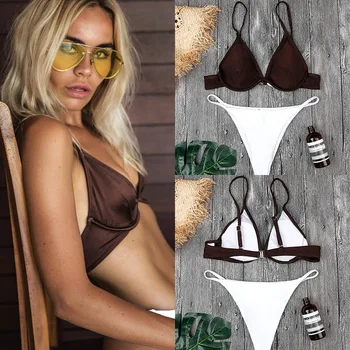 

For Sale Women's Sexy Swimwear Hot Bikini Set Low Rise Beachwear Bathiingsuit