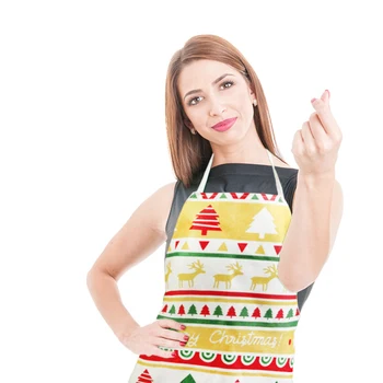 

Christmas Kitchen Tool Santa Claus Snowman Sleeveless Aprons For Adults Women Men Dinner Party Cooking Apron Baking Accessories