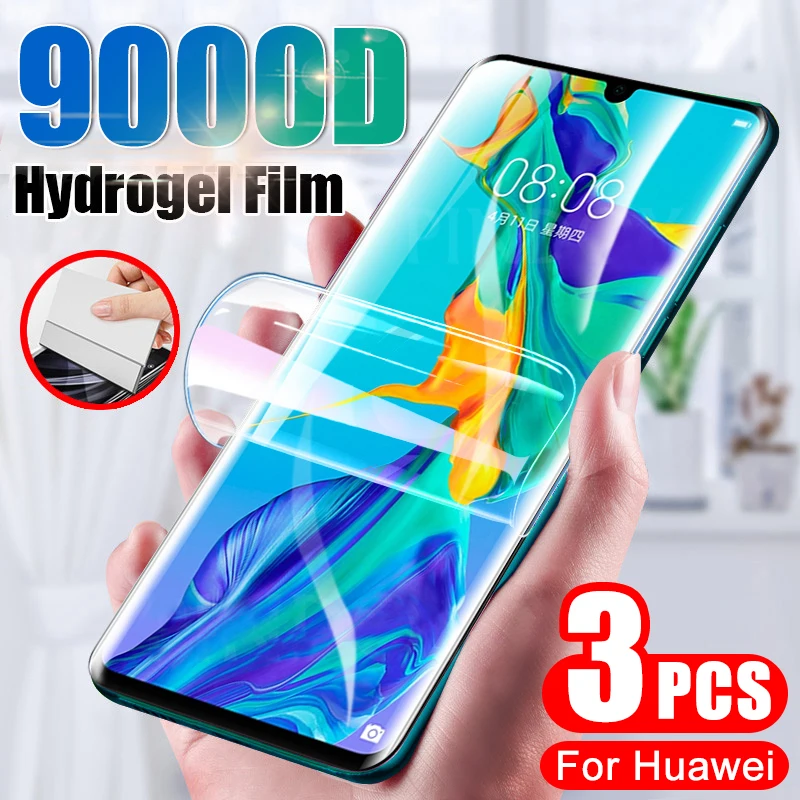 Защита экрана для Huawei P30 P20 P40 Pro Lite P Smart 2019 полное покрытие Гидрогелевая пленка для Huawei Mate 30 40 20 10 Pro не стекло