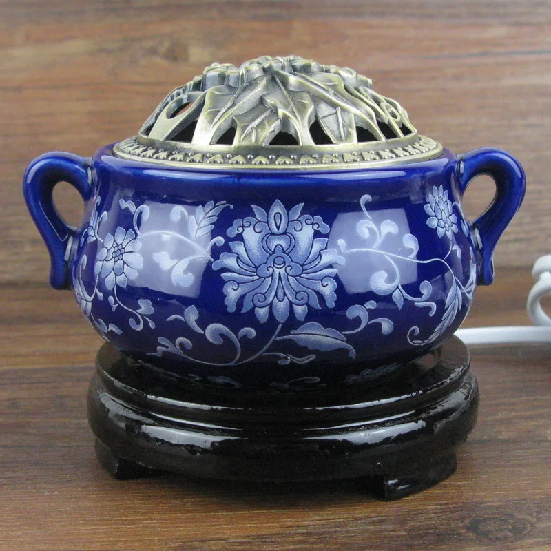 Electrical Incense Burner Charcoal Ceramic Vintage Room Aroma Burner