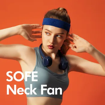 

hanging portable fan Portable USB Rechargeable Neckband Dual Cooling Mini Fan Lazy Neck Hanging Hot Portable USB Rechargeable