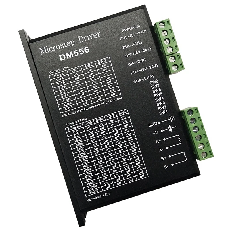 3 шт. DM556 драйвер шаговый двигатель 2 фазы 5.6A для 57 86 шаговый двигатель контроллер цифровой NEMA17 NEMA23 NEMA34 шаговый двигатель