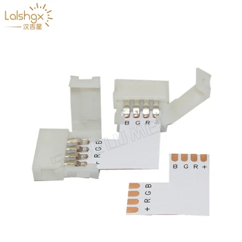 

10set 2 pin/3 pin/4 pin/5pin L Shape LED Connector solderless For 8mm/10mm/12mm 5050/ws2811/ws2812b RGB/ RGBW LED Strip Light