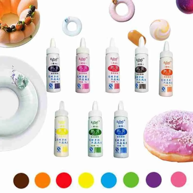 New 8 Flavors Food Coloring Cake Fondant Macaron Dessert Decal Decor Kebab Fruit Powder Pigment Baking Color Decoration Tools