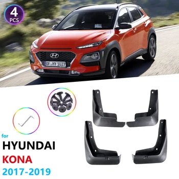 

Mudguards for Hyundai Kona Kauai 2017 2018 2019 Car Accessories Fender Mudflaps Guard Splash Flaps Mud 4 PCS Front Rear Mudguard