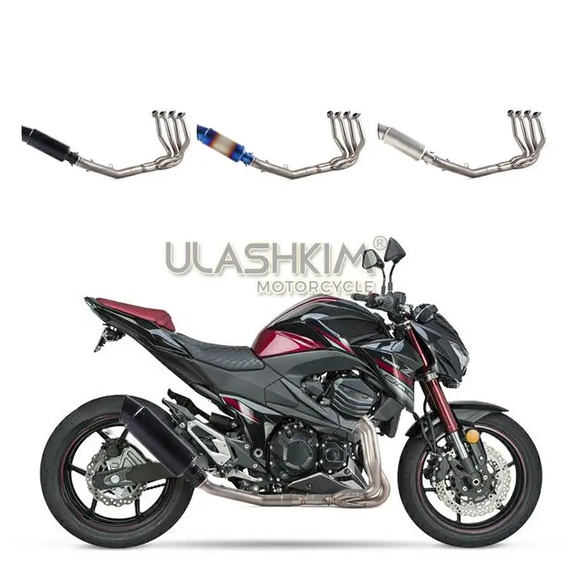 Z800 мотоцикл полная система глушитель Модифицированная средняя Соединительная труба без шнуровки для kawasaki Z800 13-16
