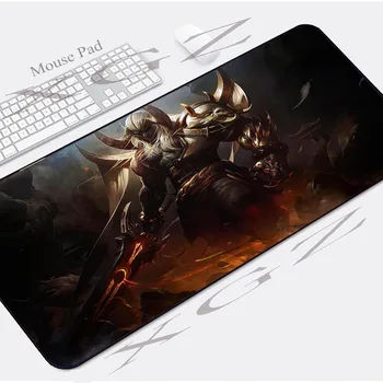 

XGZ Anime Cool Ares Big Game Computer Table Mat Black Lock-edge Custom Mouse Keyboard Pad Rubber Non-slip 900x400/600x300