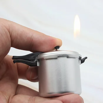 

Vintage Pressure Cooker Modeling Fire Lighter Mini Old-Fashioned Cooker Inflatable Lighter