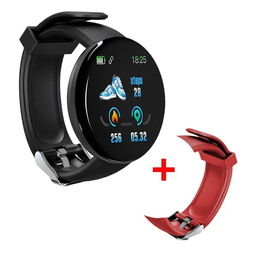 black with red Bluetooth браслет Смарт-часы для мужчин датчик артериального давления водонепроницаемый спортивный Трекер Смарт-часы для женщин для Android ios - Цвет: black with red