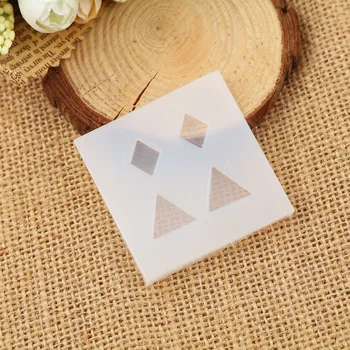 

Silicone Resin Mold For Jewelry Making Geometric Triangle Rhombus Silicone Soft Mold White Molds Tools 49mm x 49mm, 2PCs
