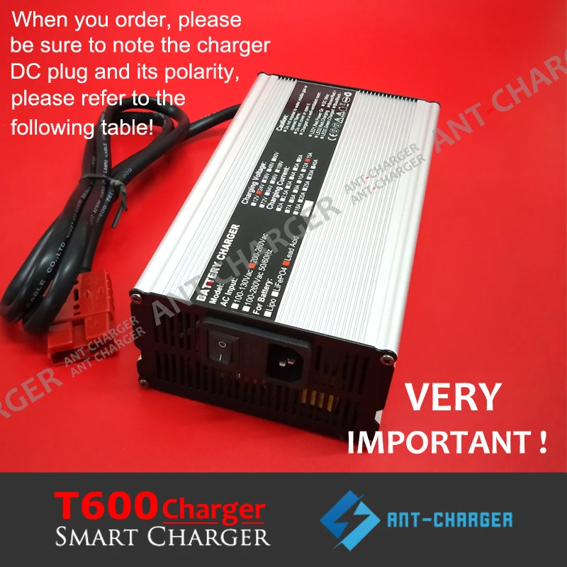 Hot Customized 600W 36.5V 40.15V 43.2V 43.8V 12A, 47.45V 51.1V 54.75V 57.6V 58.4V 10A LiFePO4 LFP LFE LiFe Battery Pack Charger