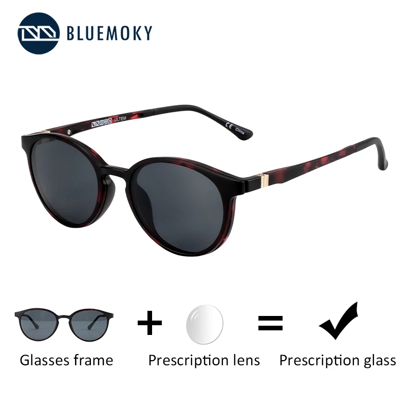 

BLUEMOKY Magnetic Clip On Sunglasses For Women Men Polarized UV400 Sunglasses Optical Myopia Glasses Frame 2 in 1 Shade Eyewear