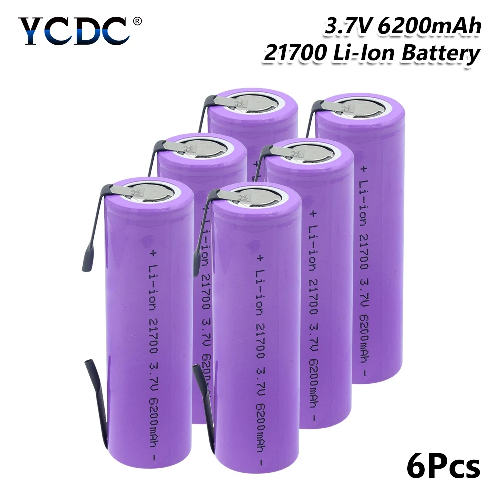 21700 литиевая батарея 6200mah 3 7 V 20A литий ионная аккумуляторная Bateria high drain с