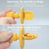 Food Grade Infant Mini Silicone Tableware Set Baby Soft Kitchen Accession Fork Spoon Kids Portable  Soild Color TeaSpoon 5