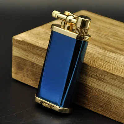 ZORRO винтажная металлическая бензиновая Зажигалка откидная крышка боковое шлифовальное колесо масло прикуриватель 61*31 мм - Цвет: Хаки