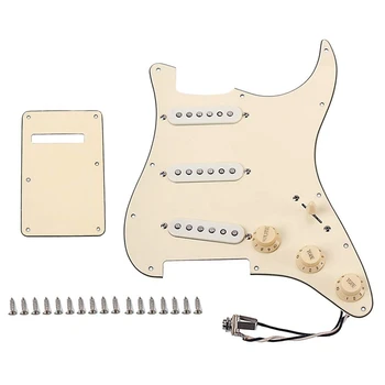 

1 Set Sss Loaded Prewired Humbucker Pickguard Pickups Set For Electric Guitar
