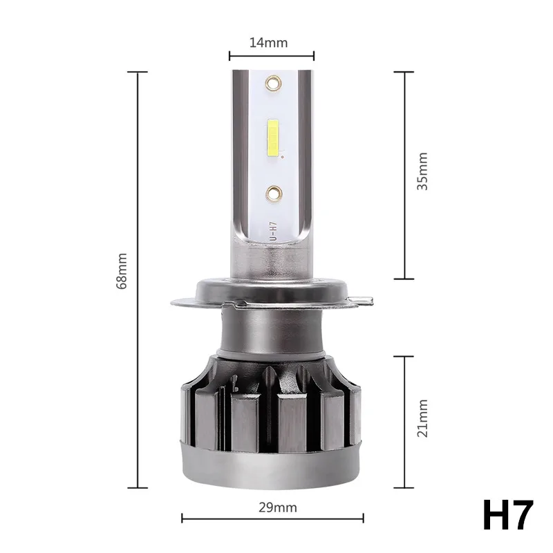 Ароуз H11 9005 H1 H3 H7 60 Вт 12000LM 6000 К CSP светодиодная фара H4 Hi короче спереди и длиннее сзади) Автомобильный светодиодный фары для авто светодиодный лампа светильник 12v24v