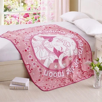 

120x150cm cartoon sailormoon blanket sofa plush throw coral fleece blanket children bed sheet office nap blanket cobertor