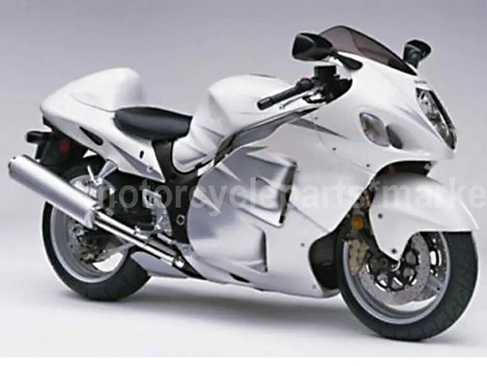 Мотоцикл Обтекатели для Suzuki Hayabusa GSXR1300 1997-2007 ABS весь белый литья под давлением обтекатель КУЗОВ набор