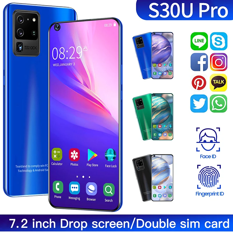 S30U PRO7.2 дюймов Full Экран смартфон и ультратонких ноутбуках мобильный телефон 8 + 256G