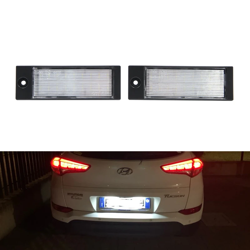 2x для Hyundai Tucson 2005 2006 2007 2015 2016 2017 2018 2019 2020 SMD Canbus Белый светодиод подсветка номерного