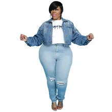 Plus Size Pearl Jeans - Women's 