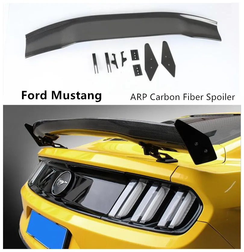 Спойлер из углеродного волокна для Ford Mustang Высокое качество крыло выступ Спойлеры на* Г* P