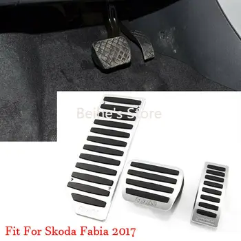 

Car Alloy Accelerator Gas Brake Footrest Pedal Plate Pad Cover Fit For Skoda Fabia