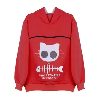 

Men&Women Comfortable Soft Wild Simple Travel Streetwear Hoodies Fashion Cozy Embroidered Cat Pattern Hooded Sweatshirt толстовк