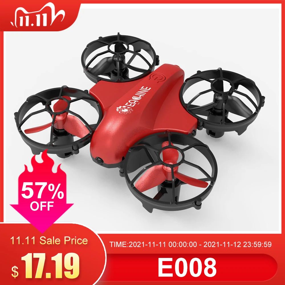Eachine E008 Mini Drone 2.4G 4CH 6 Axis Headless Mode Infrared Obstacle Avoidance 360 degree roll RC Quadcopter RTF Dron Toys | Игрушки и