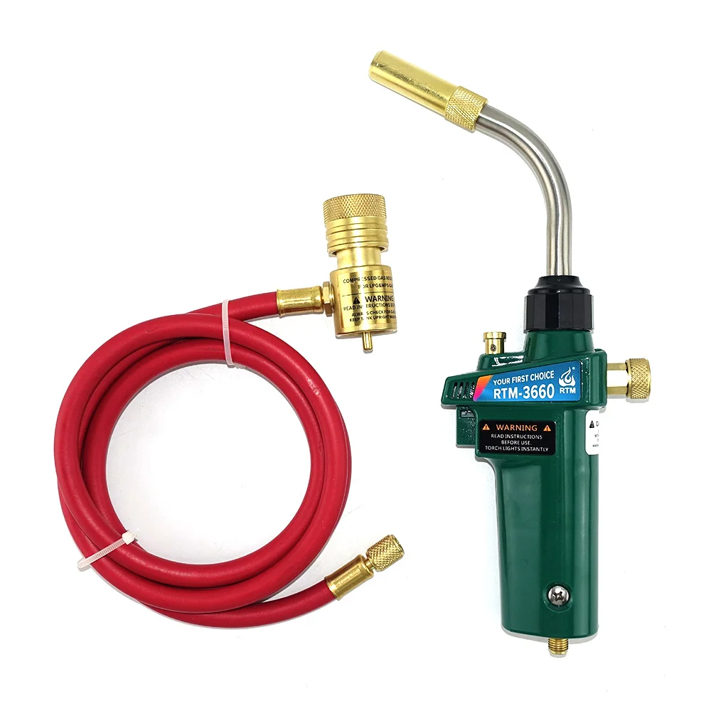 Mapp Gas Welding Torch Ignition Flame Brazing Gun Burner Blowtorch