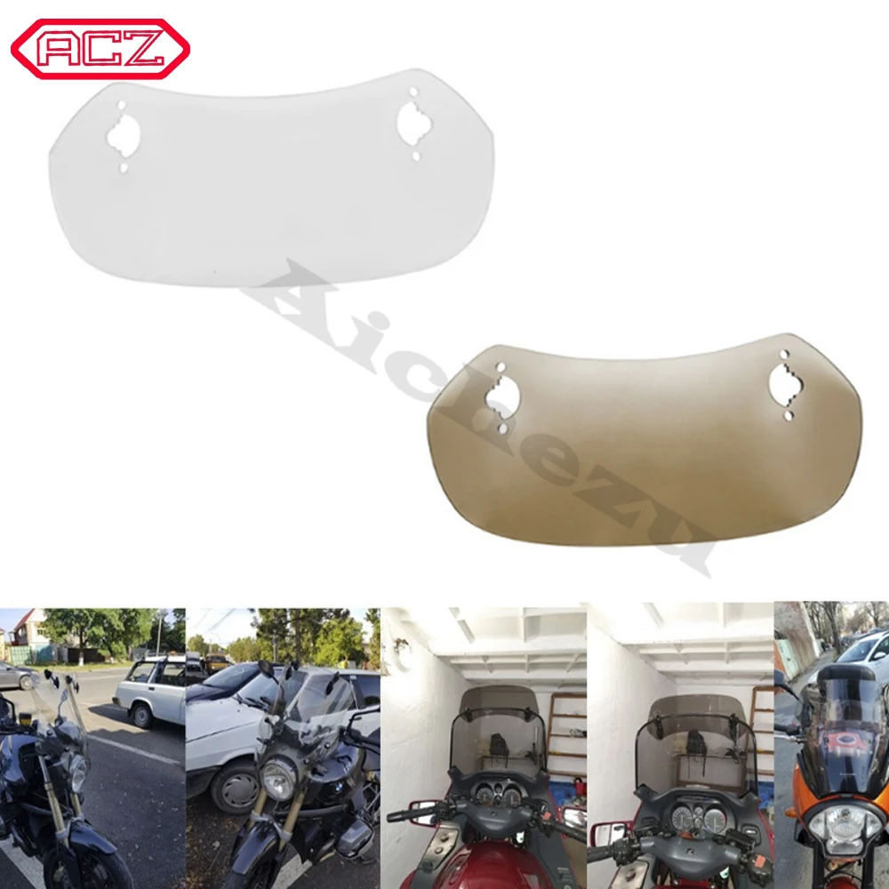 Clip-On Windscreen Motorcycle Windshields Extension Spoiler Wind Deflector