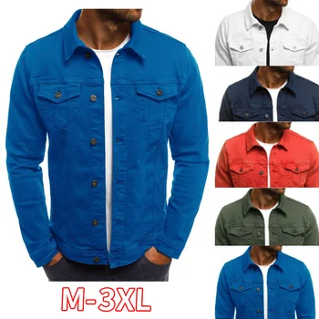 

High Quality Spring Mens Denim Jacket Fashion Male Jeans Jackets Slim Fit Casual Streetwear Vintage Men Jean Outwear Clothing