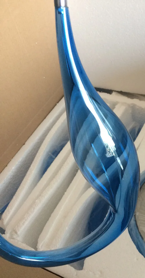Итальянская Лебединая люстра, современные муранские люстры, креативная художественная стеклянная люстра, светильник 60 головок(18 видов цветов - Цвет абажура: Light Blue