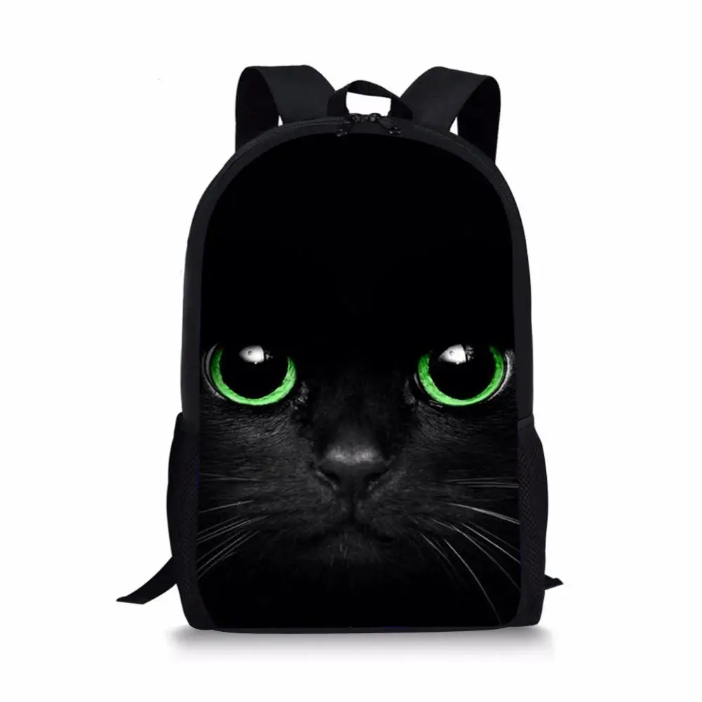 

Children's School Bags Black Cats Pattern 3D Large Capacity Primary Student Bookbags Back to School Satchecl Schoolbags