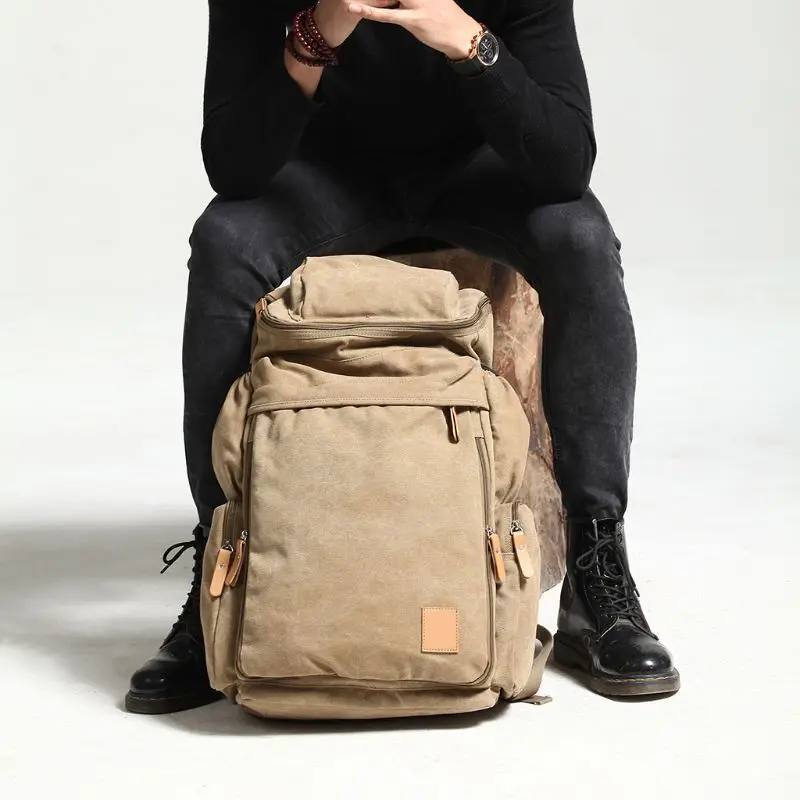 

Outdoor Travel Vintage Outdoor Canvas Backpack for Men Casual Daypacks Retro Rucksack X5XA