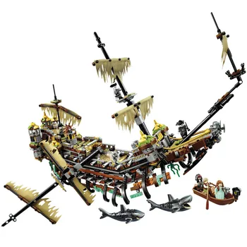 

Friends Silent Mary Pirates Of The Caribbean Movie Captain Jack Lepining City Model Building Block Bricks Toys Children Gift