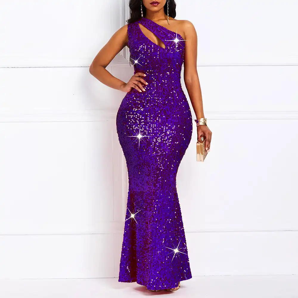 one shoulder designer dress