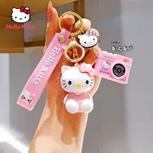 Porte clés Hello Kitty pour filles, pendentif de sac de Couple créatif mignon, bijoux de voiture