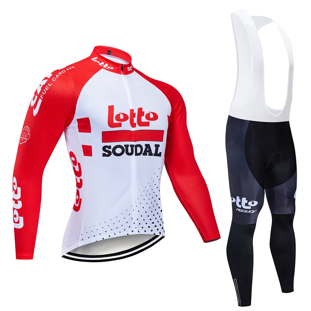 

2019 Lotto Slim section Long Sleeve Cycling Jersey Set Clothes Maillot Ropa Ciclismo Bicycle Clothes Wear Bike Uniform Set