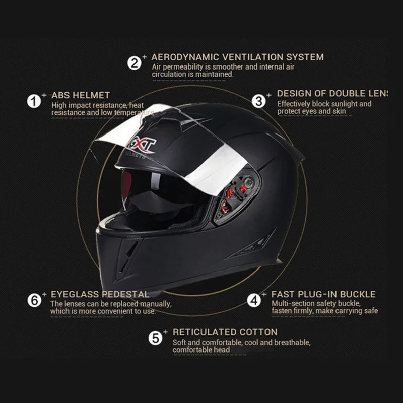 Настоящий мотоциклетный шлем GXT, зимний теплый двойной козырек, шлем Casco, мотоциклетный шлем, мотоциклетные шлемы