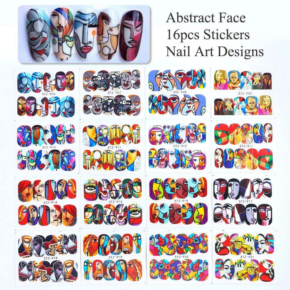 168/5000 1 Компл. Nail Art Наклейки Слайдеры Цветы Листья Рождественские Конструкции Украшения Девушка Лицо Абстрактная Живопись Геометрическая Лось Передача Наклейки Фольга Польский Маникюр SASTZ880-921