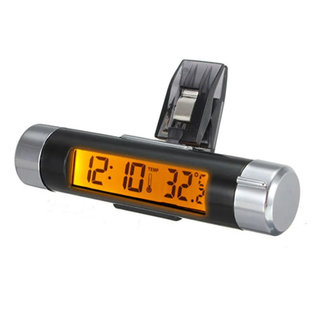 

Portable 2 In 1 Car Digital LCD Clock Temperature Display Electronic Clock Thermometer Car Auto Blue/Orange / Green Backlight