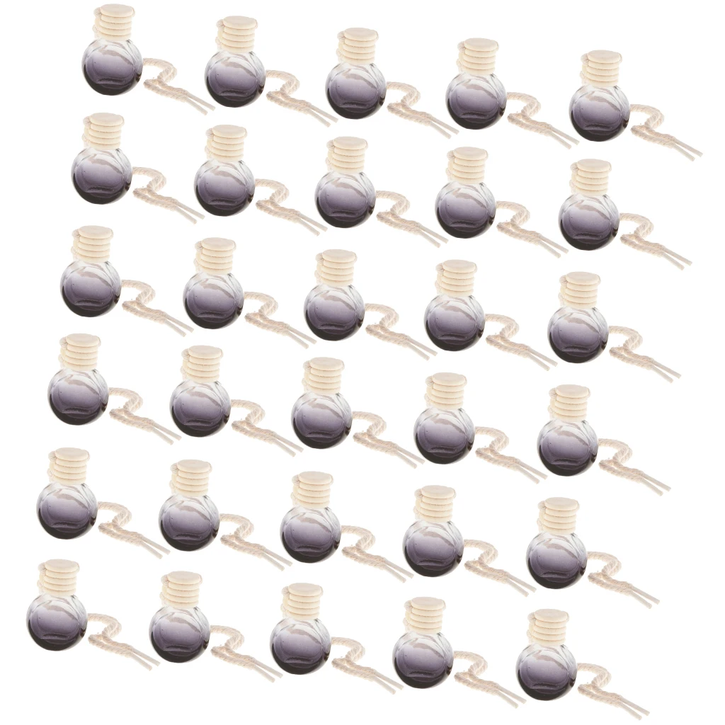 30pcs 10ml Empty Perfume Bottle Pendant Car Hanging Ornament Home Decor