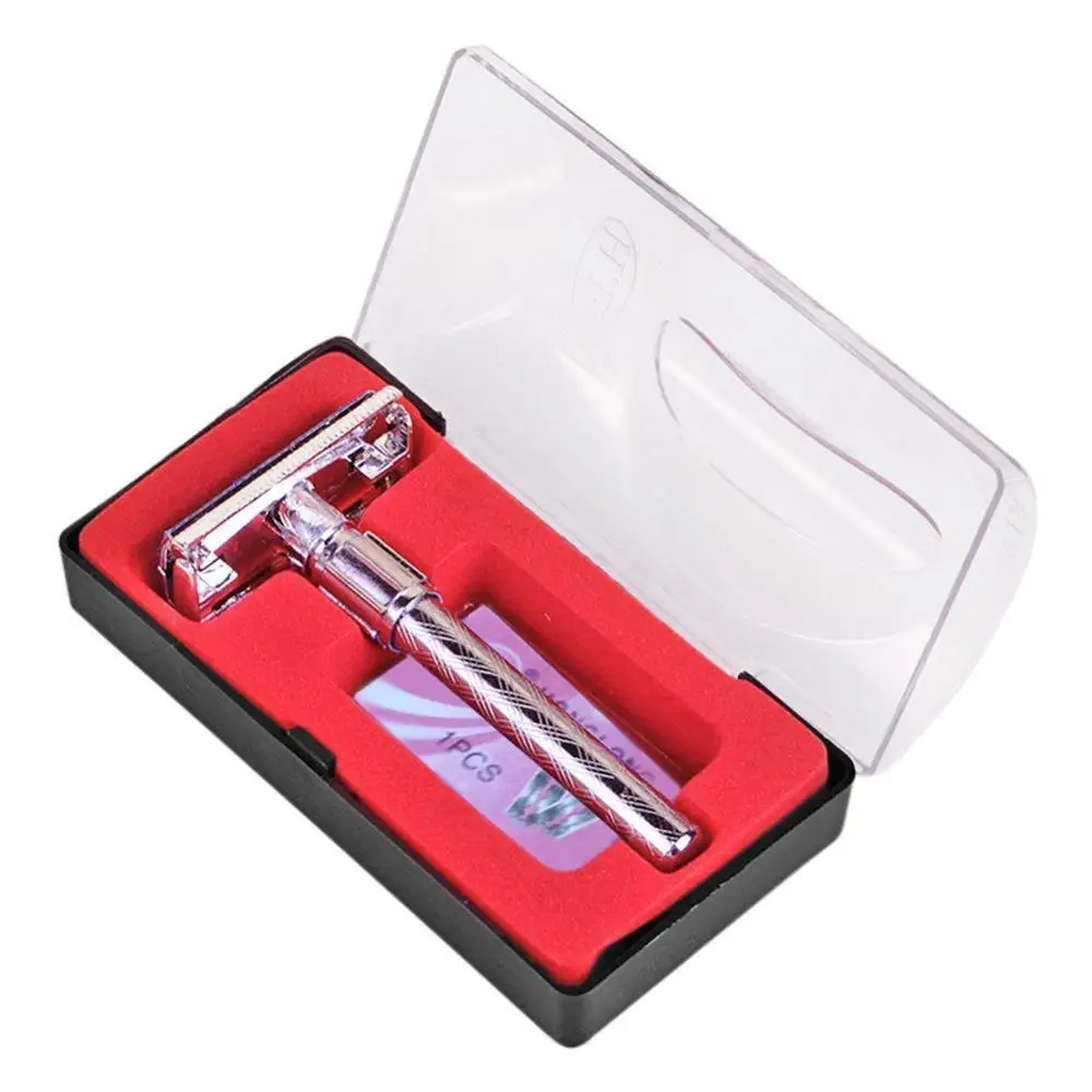 Safety Razor Простая ручная Безопасная бритва, Классическая безопасная Мужская бритва из нержавеющей стали с двойными краями, бритва для бритья волос, регулируемые бритвенные лезвия, горячая распродажа - Цвет: Safety Razor
