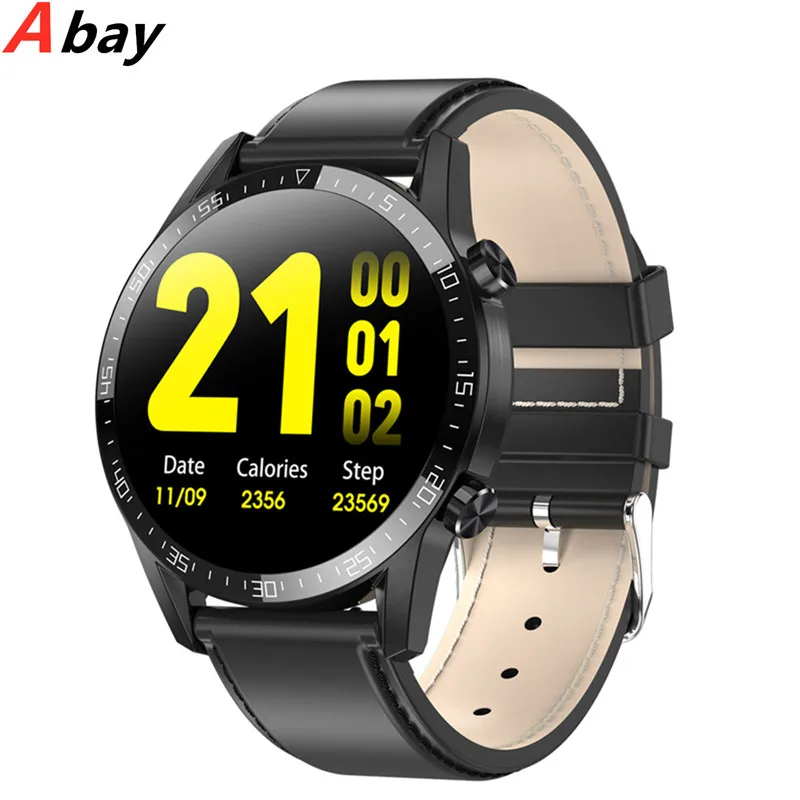 Abay Новые смарт часы L13C 2020 Bluetooth звонки динамик IP68 Водонепроницаемый ECG PPG